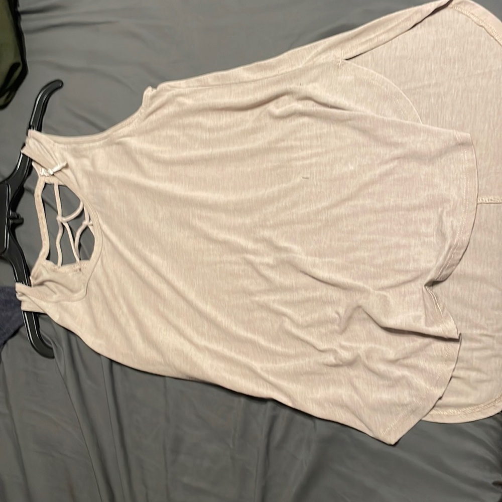Tan workout tank top